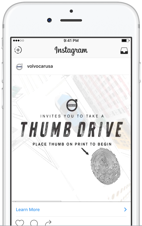 Use of Instagram by Volvo